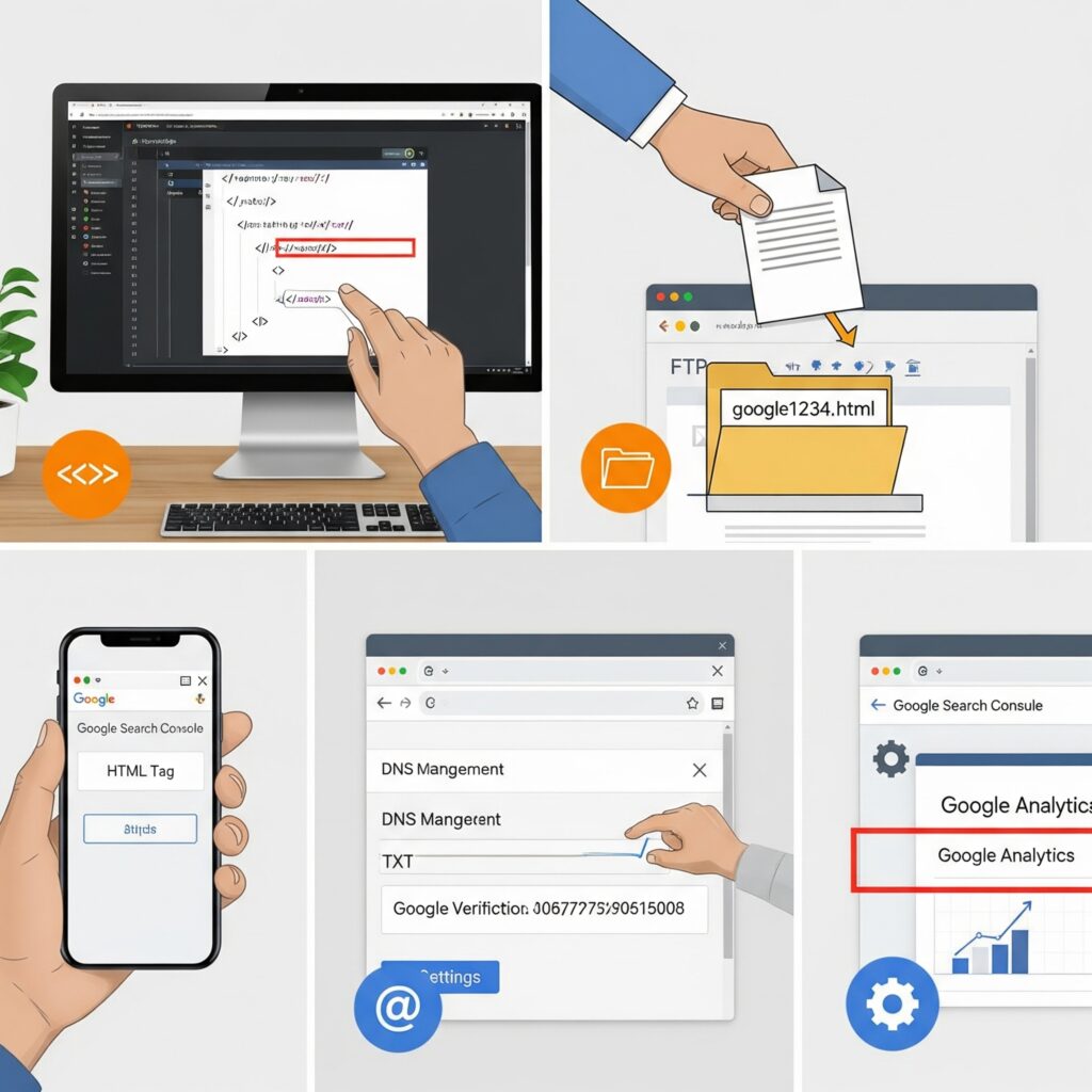Google Search Consoleの所有権確認方法
